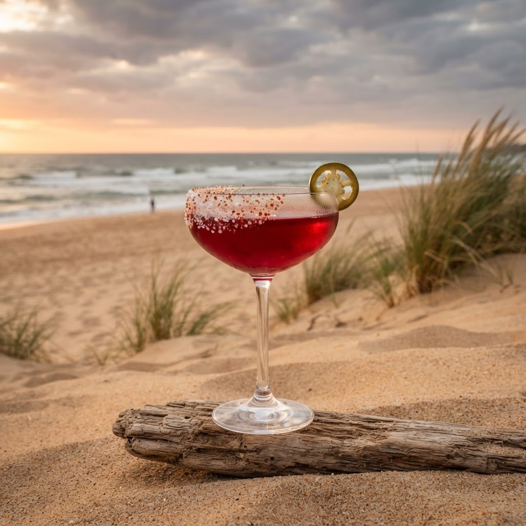 Margarita de Granada y Jalapeño — cóctel de La Mezclaíta en El Palmar